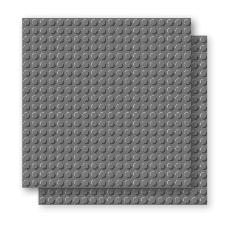 Brixies Building Plate Base plate 20x20 studs Suitable for Lego Classic Building Blocks Dark grey