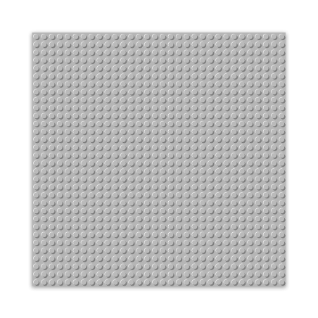 Brixies Bauplatte | Grundplatte 32x32 Noppen – Passend für Lego Classic Bausteine ​​– Hellgrau