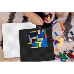 Brixies Bauplatte | Grundplatte 32x32 Noppen – Passend für Lego Classic Bausteine ​​– Schwarz
