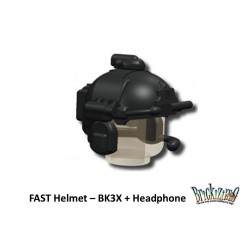 FAST Helmet - BK3X + headphone