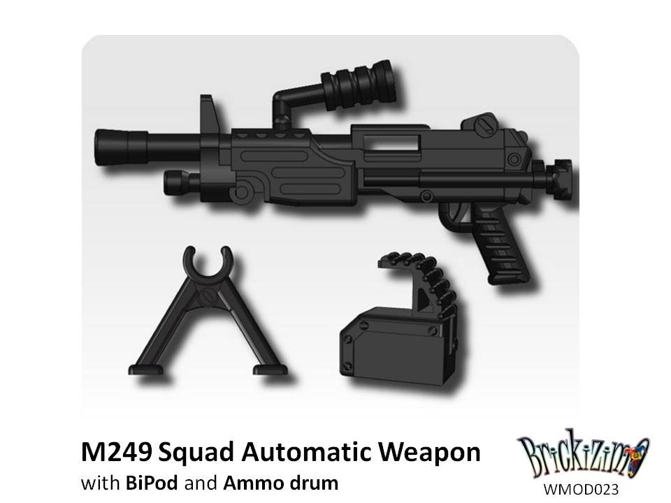 M249 Christmas 2022 M249 Heavy Machine Gun - Brickizimo-Toys.com